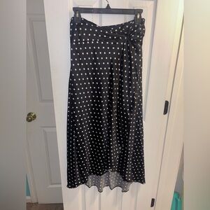Super cute Polka Dot Midi/Maxi Black & White Skirt Size Small